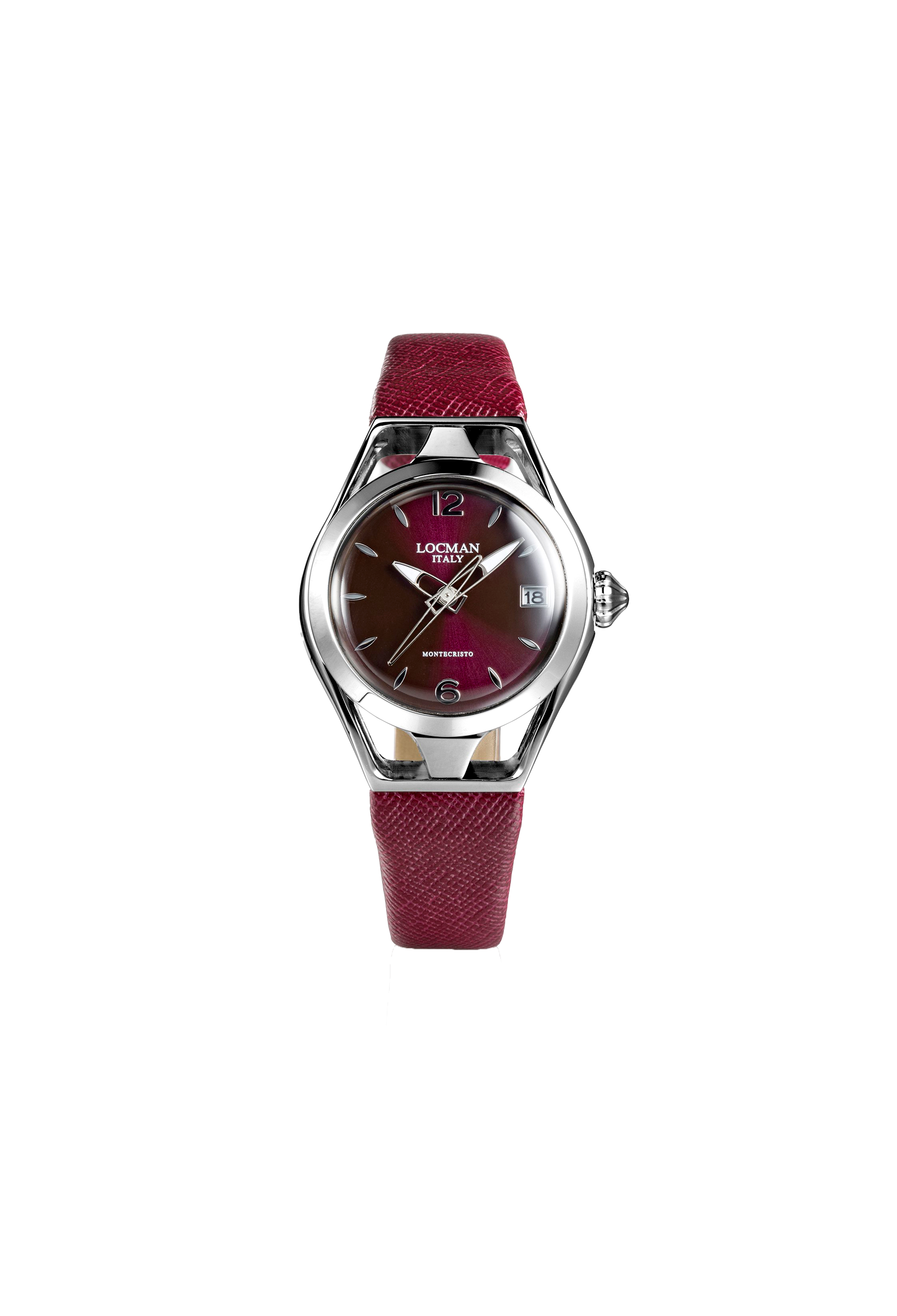 Orologio Locman Montecristo Lady da donna, colore argento e porpora
