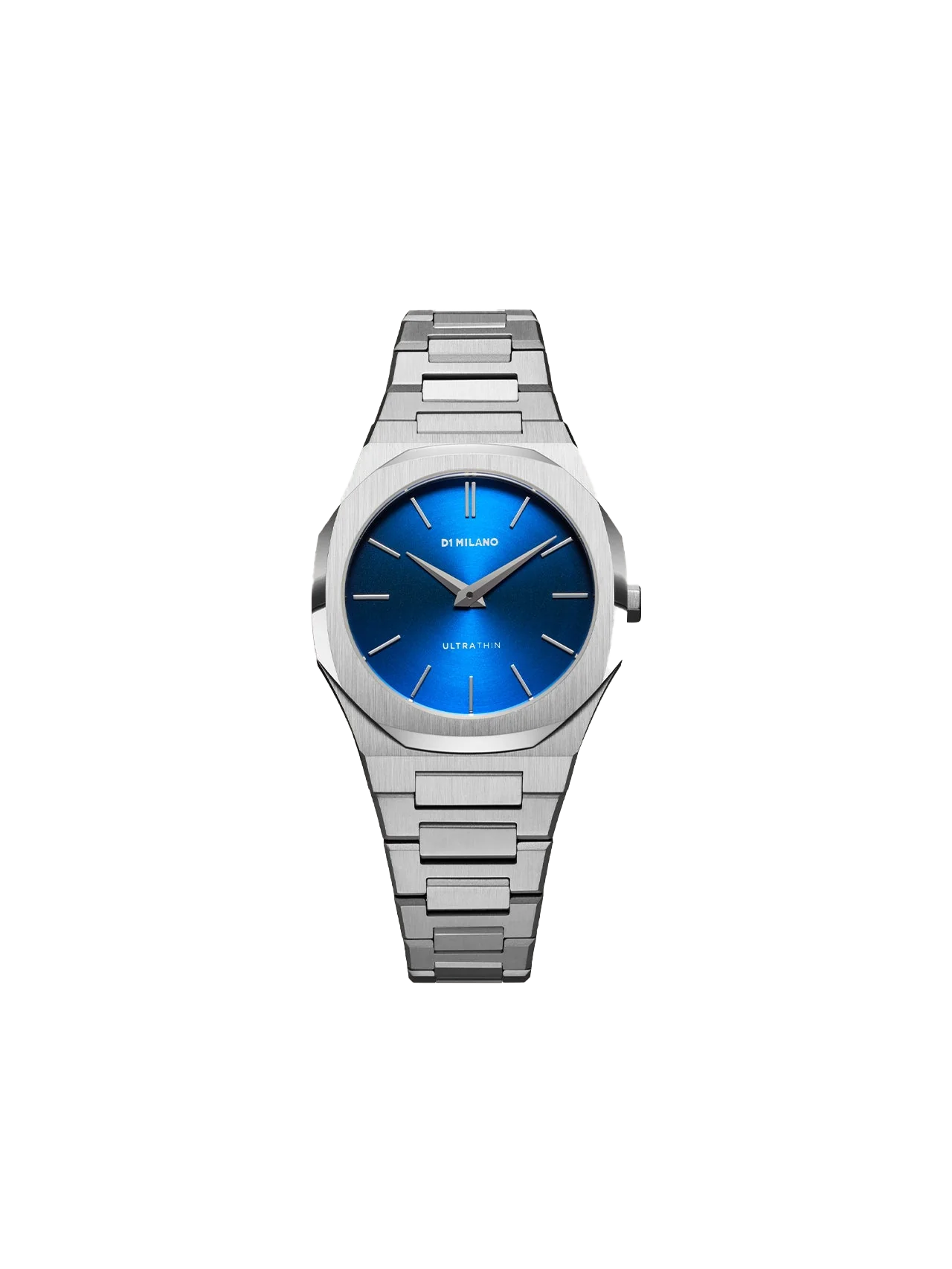 Orologio Ultra Thin mini geo D1 Milano, colore blu e argento