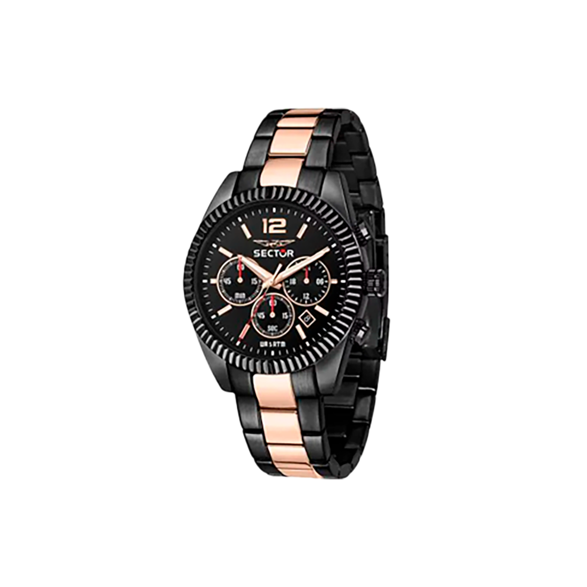 Orologio Sector 240 da uomo, colore nero e rose gold