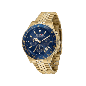 Orologio Sector da uomo Cronografo, colore oro e blu