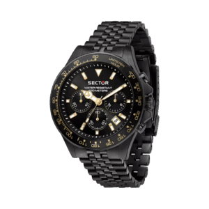 Orologio Sector 230 con cassa in acciaio silver, cinturino giallo in plastica, vetro minerale e movimento al quarzo. Resistente all’acqua 10 ATM