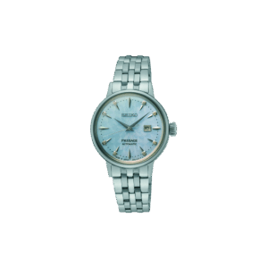 Orologio da donna Seiko Presage Cocktail, automatico 3 sfere data, colore azzurro