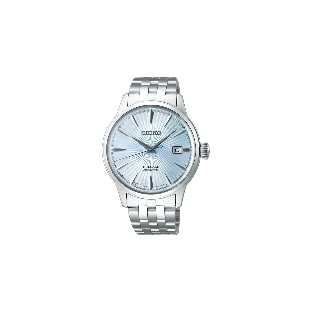 Orologio da uomo Seiko Presage Cocktail automatico acciaio, colore blu