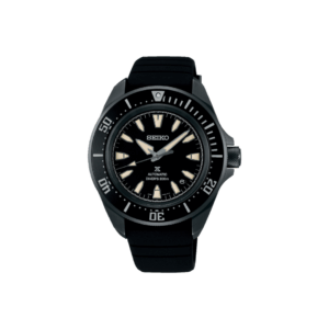 Orologio Seiko Prosper Automatico Samurai Quadrante nero cinturino silicone nero