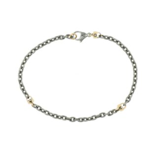 Bracciale in titanio e oro 18 kt - Artlinea