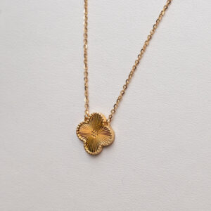 collanina malachite quadrifoglio oro 18kt