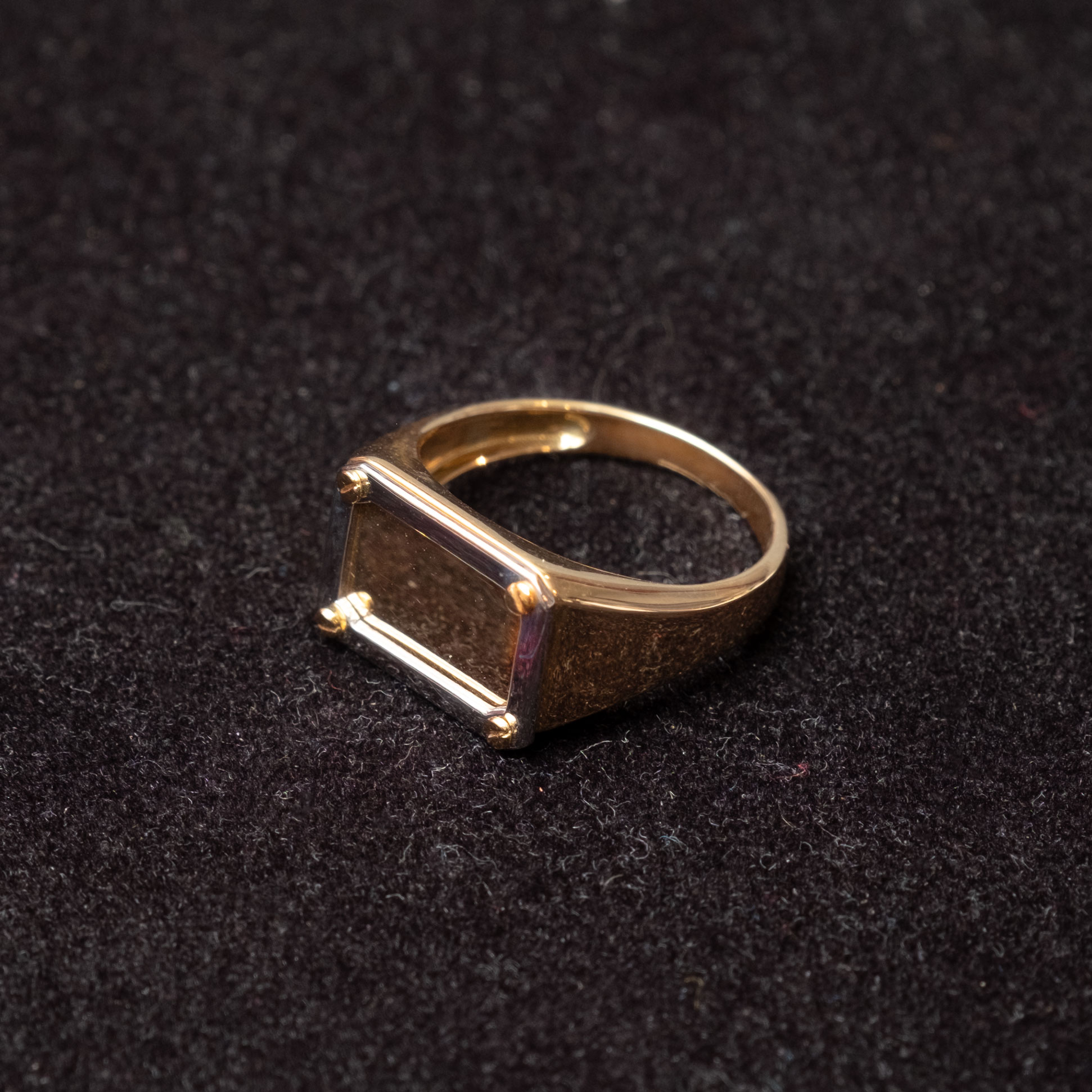anello oro 18kt man giallo e bianco
