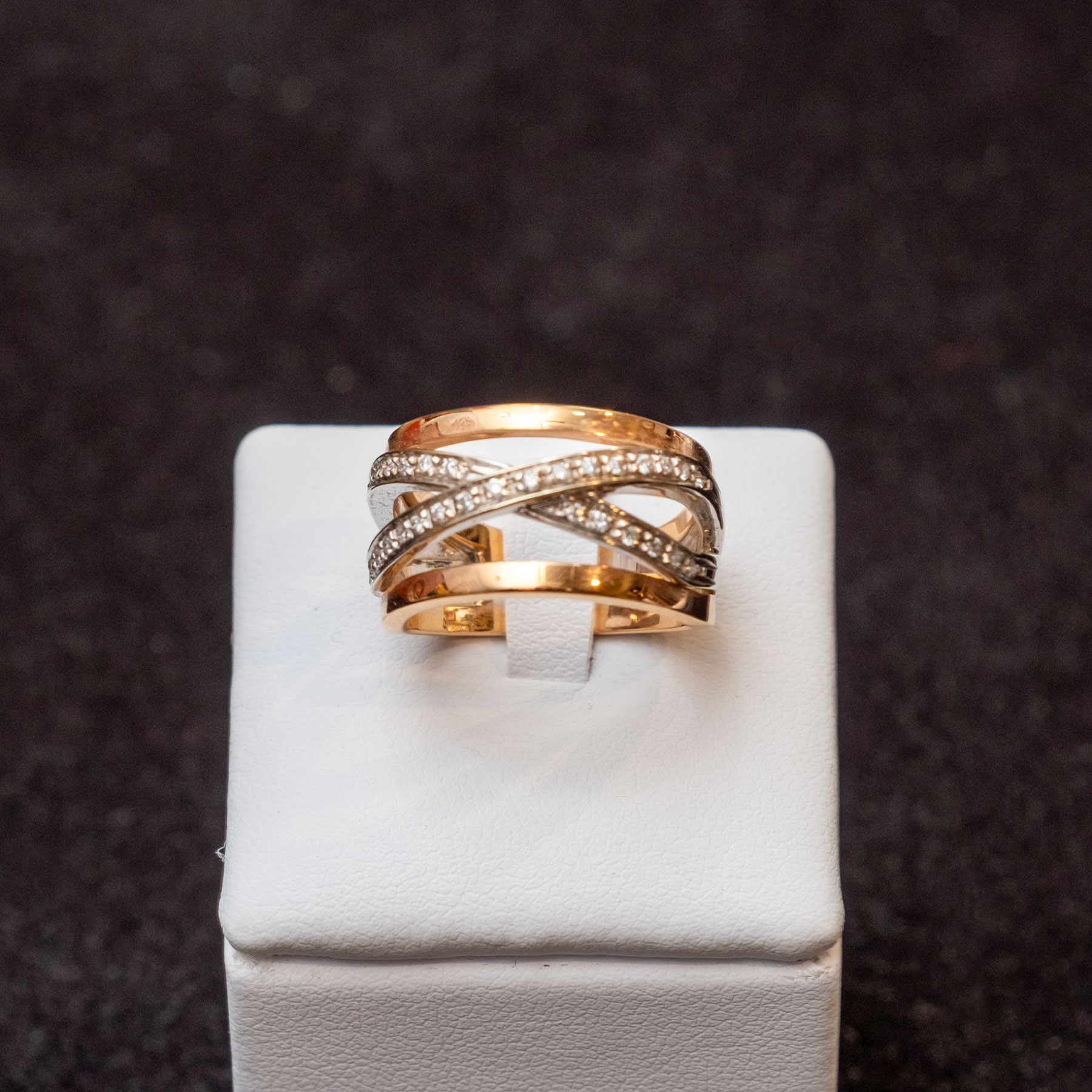 anello oro rosa 18kt diamanti naturali