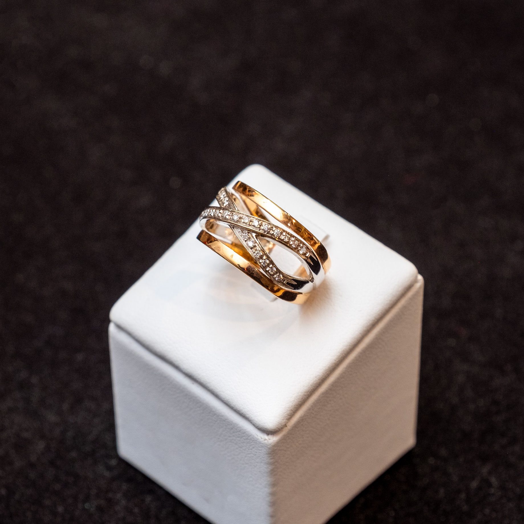 anello oro rosa 18kt diamanti naturali