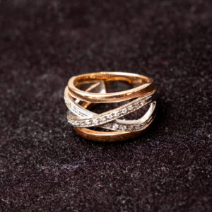 anello oro rosa 18kt diamanti naturali