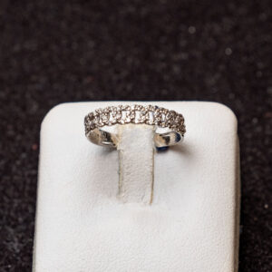 Anello Riviera a catena con diamanti