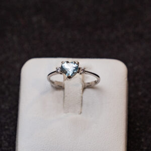 Anello Cuore Topazio e Zirconi