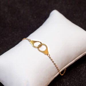 Bracciale con manette in oro