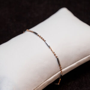 Bracciale in oro rosa e bianco
