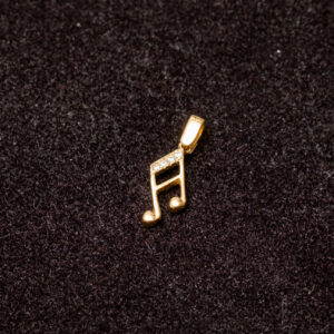 Ciondolo nota musicale in oro giallo