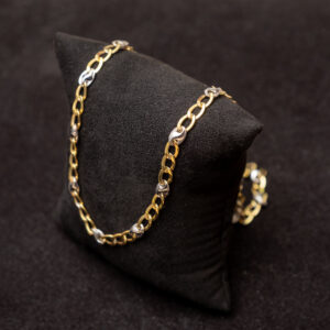 Collana in oro bianco e giallo